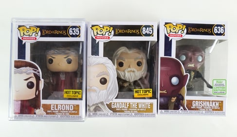 Lot of 3 Funko Lord of the Rings Pops