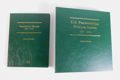 Group of Presidential Dollars and Books
