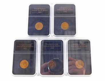 Group of Indian Head Pennies