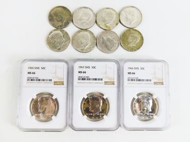 Group of Silver JFK Half Dollars