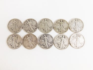 Group of Walking Liberty Half Dollars