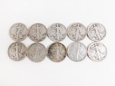 Group of Walking Liberty Half Dollars
