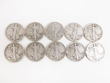 Group of Walking Liberty Half Dollars