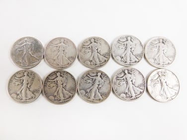 Group of Walking Liberty Half Dollars