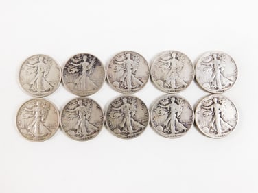 Group of Walking Liberty Half Dollars