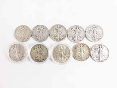 Group of Walking Liberty Half Dollars