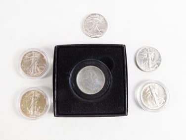 Group of US Half Dollars