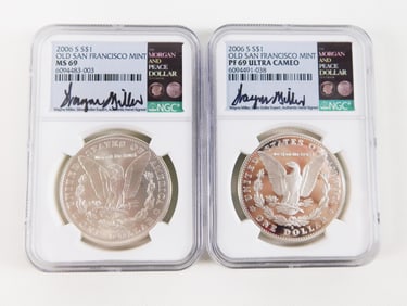 2 Old San Francisco Mint Commemorative Coins