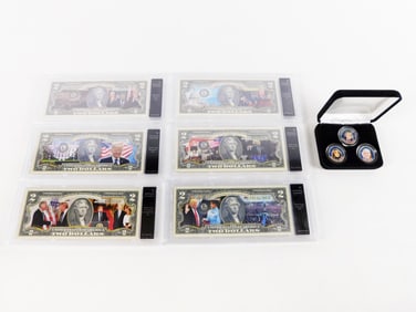Group of Donald Trump Commemorative Money