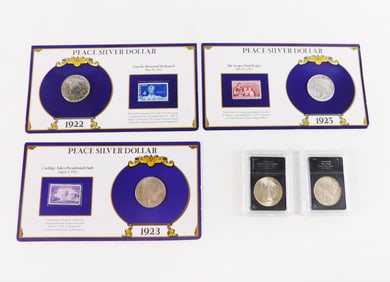Group of Peace Dollars