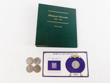 Group of Morgan Silver Dollar Items