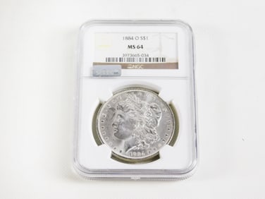 1884 O Morgan Silver Dollar