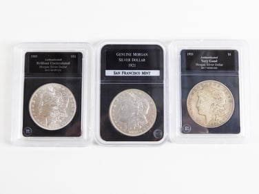 3 Morgan Silver Dollars