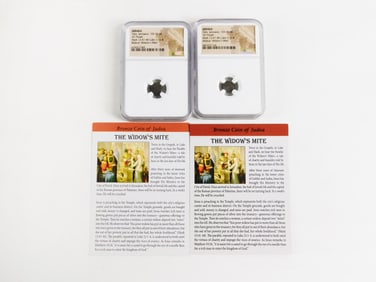 2 Bronze Widow's Mite Coins