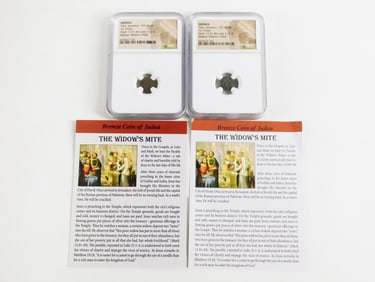 2 Bronze Widow's Mite Coins
