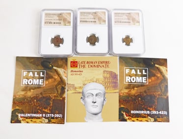 3 Bronze Western Roman Empire Coins