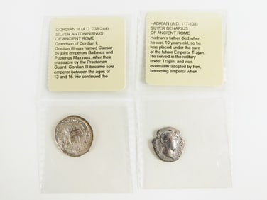 2 Silver Ancient Roman Coins