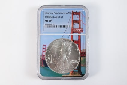1986 S Silver Eagle $1