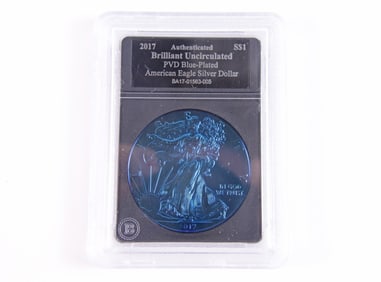 2017 Blue Plated Silver Eagle $1