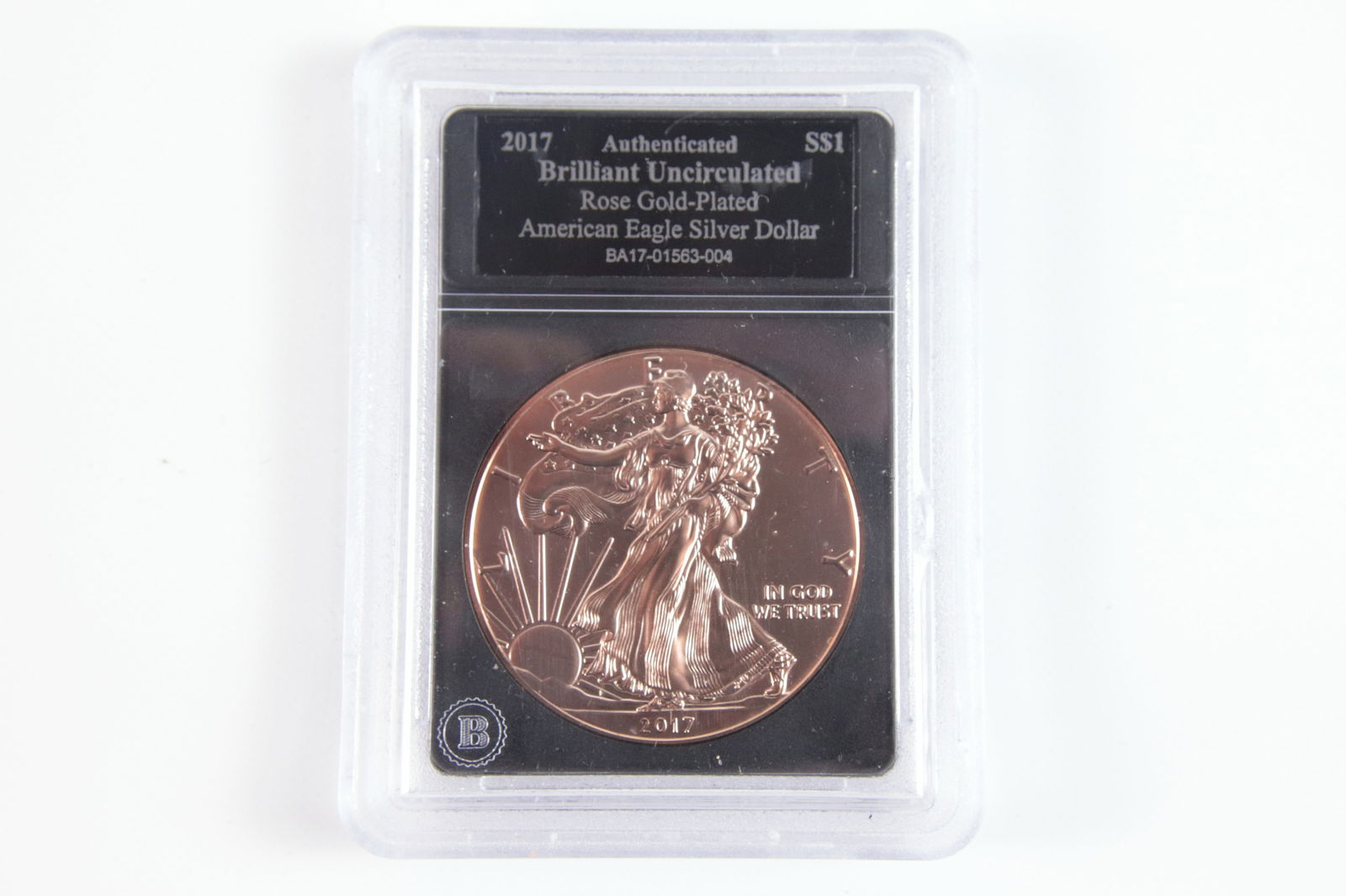 2017 Rose Gold Plated Silver Eagle $1 (1 of 4)