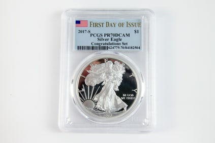 2017 S Congratulations Set Proof Silver Eagle $1
