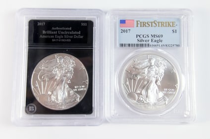 2 Silver Eagle $1