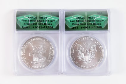 2 2021 Silver Eagle $1
