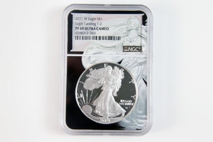 2021 Proof Eagle Landing Silver Eagle $1