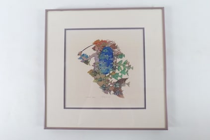 Lithograph of Mermaid