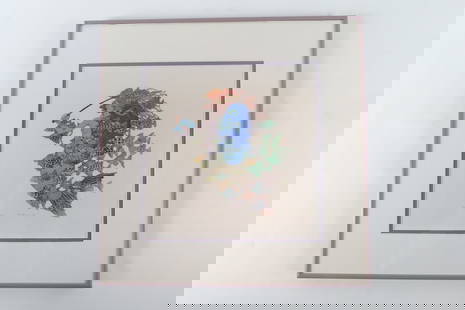 Lithograph of Mermaid: Lithograph. Entitled "Mermaid VAP XX" Depicting a mermaid with a school of fish. Artist Signed Undetermined. Dated 1981. Measures 17.5" tall x 17.5" wide. All invoices must be paid within 24 hours of