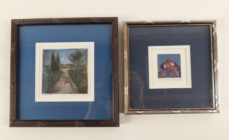 Lot of 2 Framed Etchings