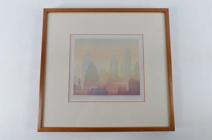 Etching by Philippe Lejeune - NYC Skyline