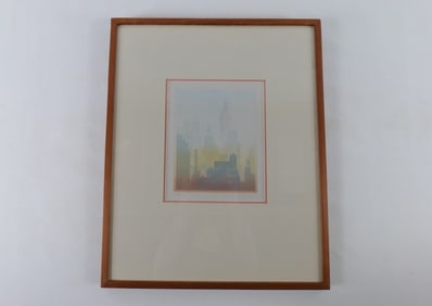 Etching by Philippe Lejeune - NYC Skyline
