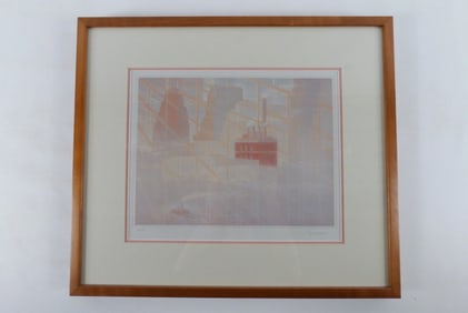 Etching by Philippe Lejeune - NYC Skyline