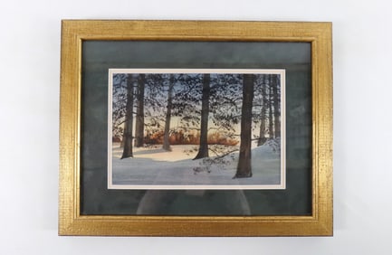 Original Watercolor - Winter Scene