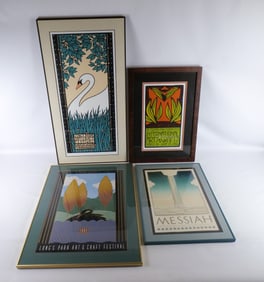 Group Lot of Framed Posters and Lithographs