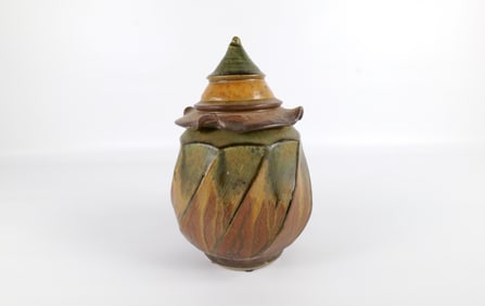 Studio Art Pottery Covered Jar