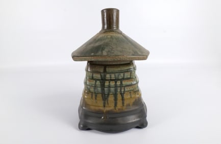Ellen Shankin Studio Art Pottery Pagoda Jar
