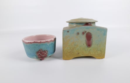 Lot of 2 John Shedd Studio Art Pottery Pieces