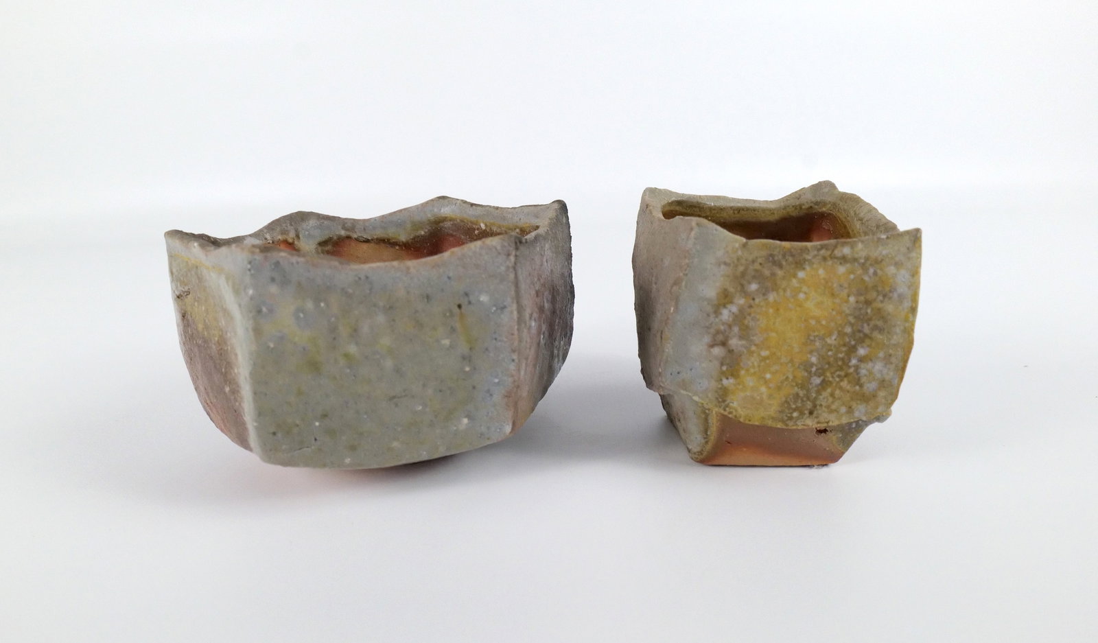 Lot of 2 Tim Rowan Studio Art Pottery Brutalist Bowls (1 of 15)