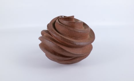 Judy Tavil Studio Art Pottery Sculpted Bud Vase