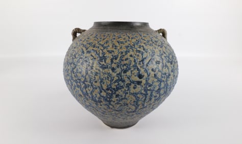 Artist Signed Studio Art Pottery Double Handled Vase