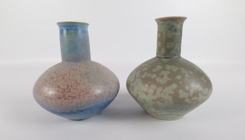 Lot of 2 Studio Art Pottery Vases
