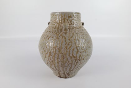 Mark Shapiro Studio Art Pottery Triple Handled Vase