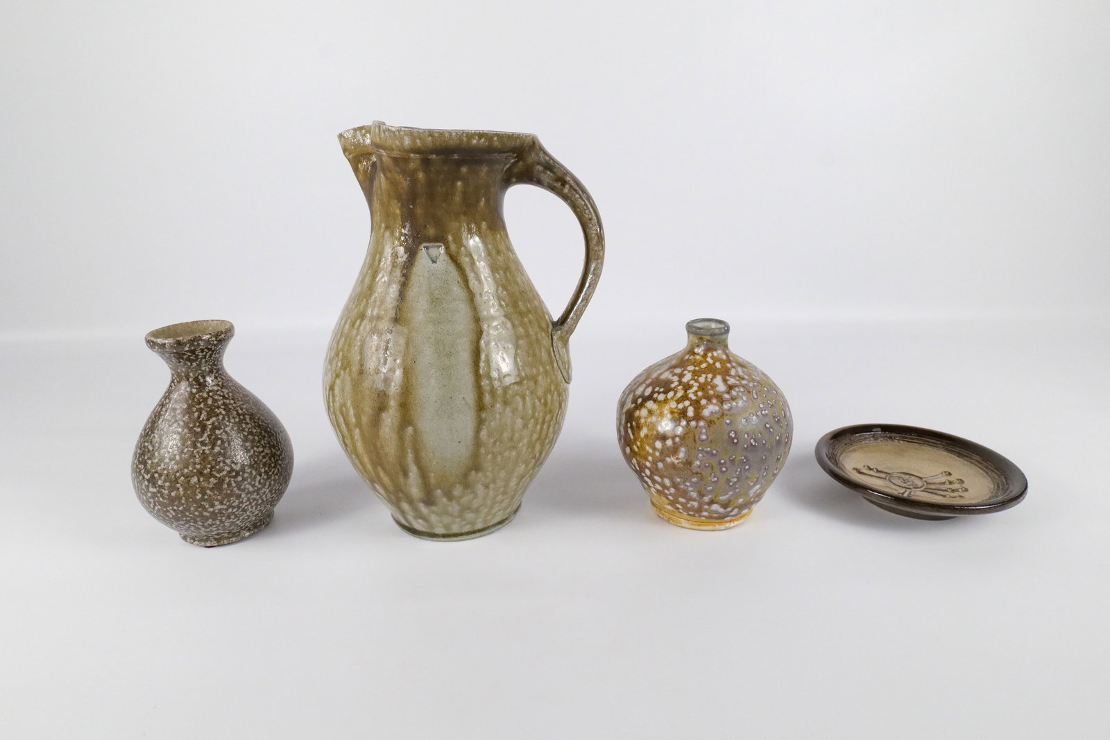 Lot of 4 Artist Signed Studio Art Pottery Pieces (1 of 14)