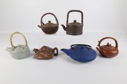 Lot of 6 Asian Teapots