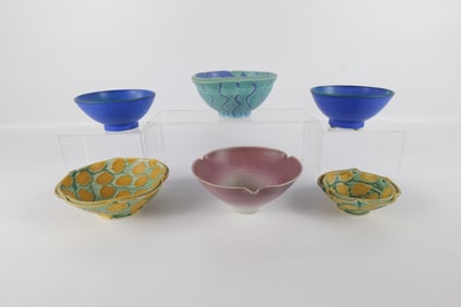 Lot of 6 Studio Art Pottery Bowls