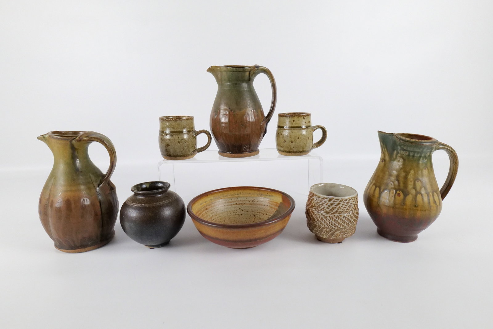Lot of 8 Studio Art Pottery Items - Signed and Unsigned (1 of 13)