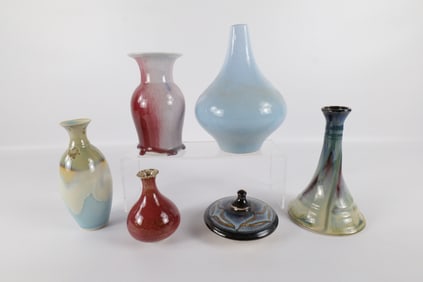 Lot of 6 Studio Art Pottery Items - Mostly Signed