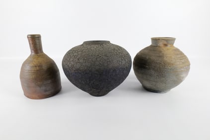 Lot of 3 Studio Art Pottery Pieces - Signed and Unsigned